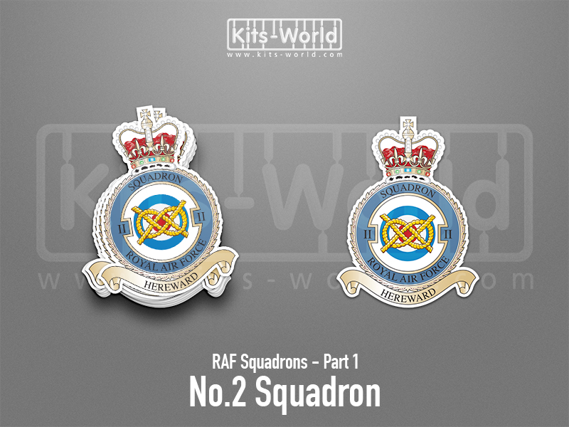 Kitsworld SAV Sticker - British RAF Squadrons - No.2 Squadron W:75mm x H:100mm 
